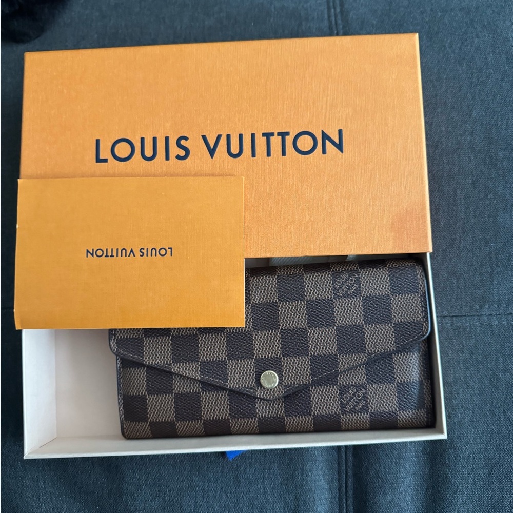 Louis Vuitton Brown Checkered Envelope Wallet